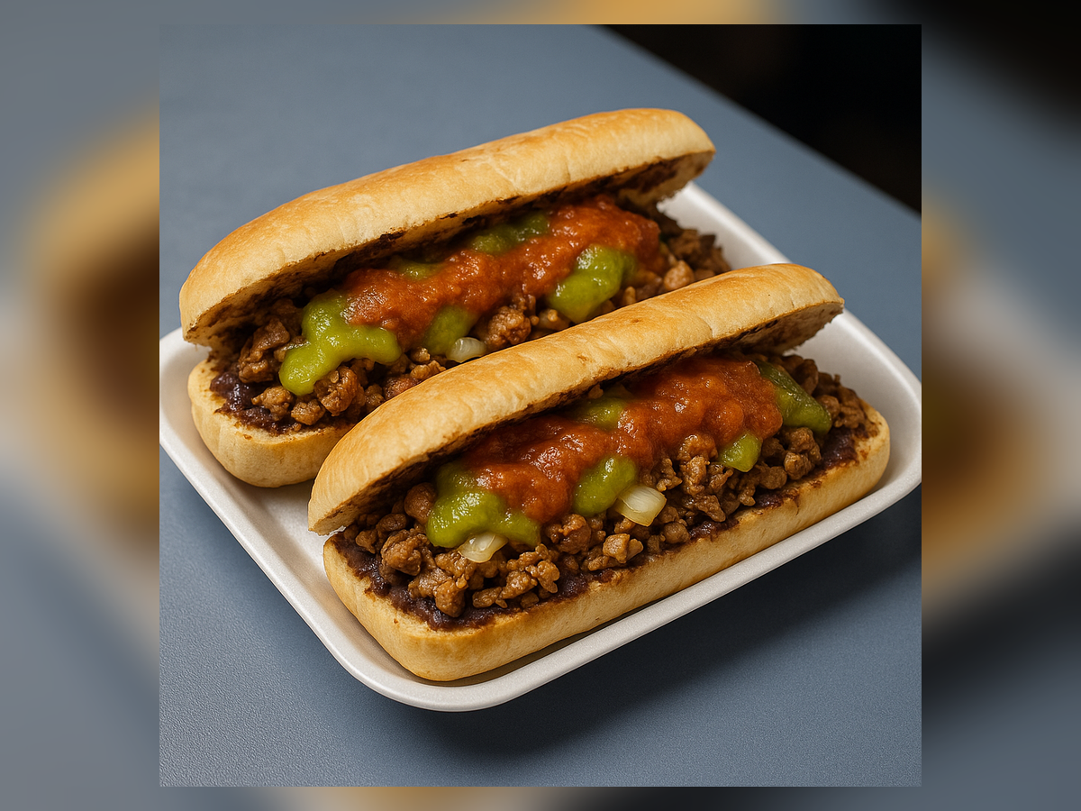 Torta de carne asada de Los Primos